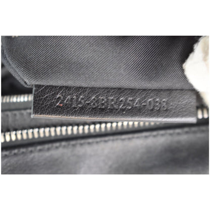FENDI Devil Trapezio Top Handle Calfskin Tote Shoulder Bag Black