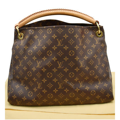 LOUIS VUITTON Artsy MM Monogram Canvas Shoulder Bag Brown