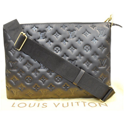 LOUIS VUITTON Coussin MM Monogram Embossed Shoulder Bag Black