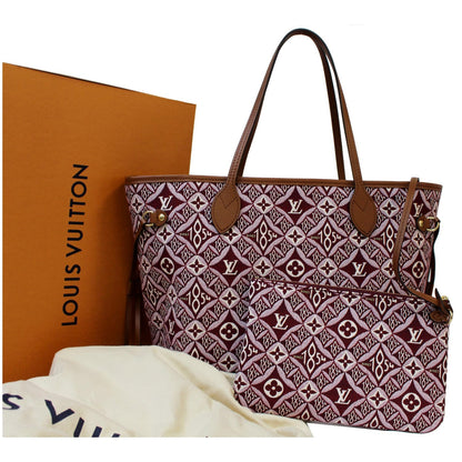 LOUIS VUITTON  Neverfull MM Since 1854 Jacquard Shoulder Bag Bordeaux Red