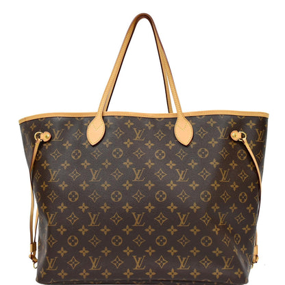 LOUIS VUITTON Neverfull GM Monogram Canvas Tote Shoulder Bag Brown