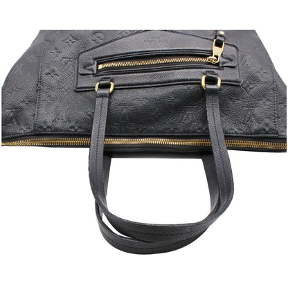 LOUIS VUITTON Lumineuse PM Monogram Empreinte Leather Shoulder Bag Black