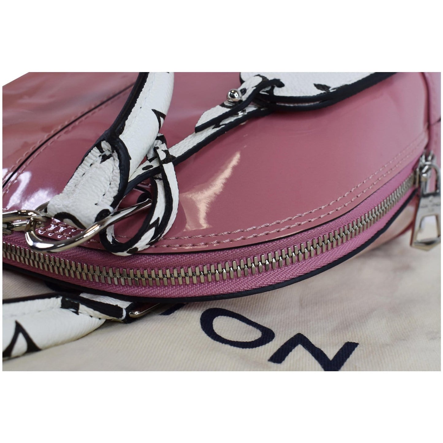 LOUIS VUITTON Alma BB Patent Leather Shoulder Bag Rose Blush