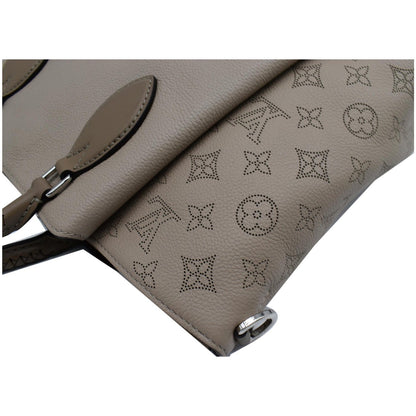 LOUIS VUITTON Haumea Mahina Calfskin Leather Shoulder Bag Galet