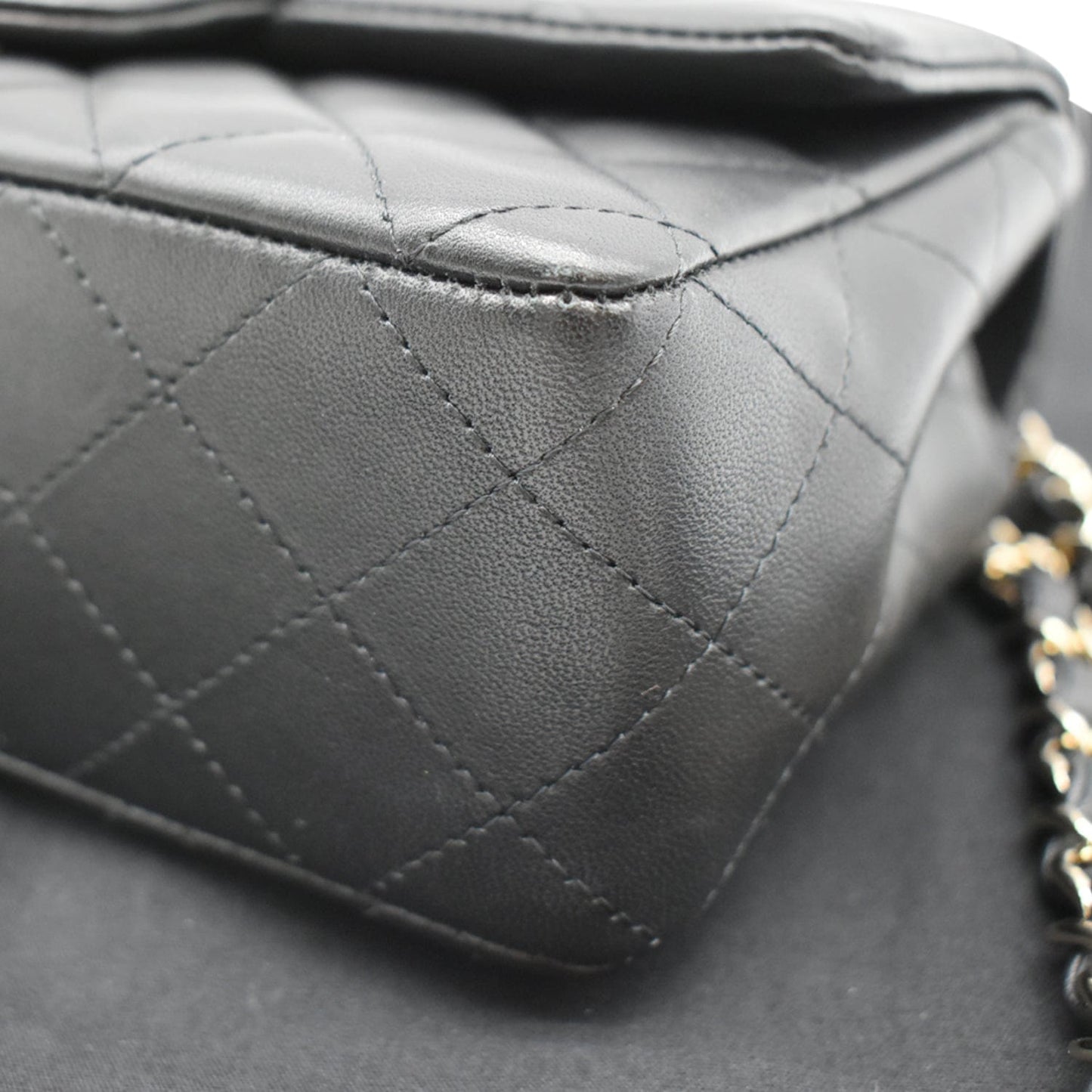 CHANEL Mini Rectangular Flap Quilted Lambskin Leather Shoulder Bag Black- Hot Deals