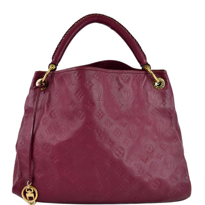 LOUIS VUITTON Artsy MM Empreinte Leather Shoulder Bag Mulberry