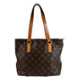 LOUIS VUITTON Cabas Piano Monogram Canvas Shoulder Bag Brown