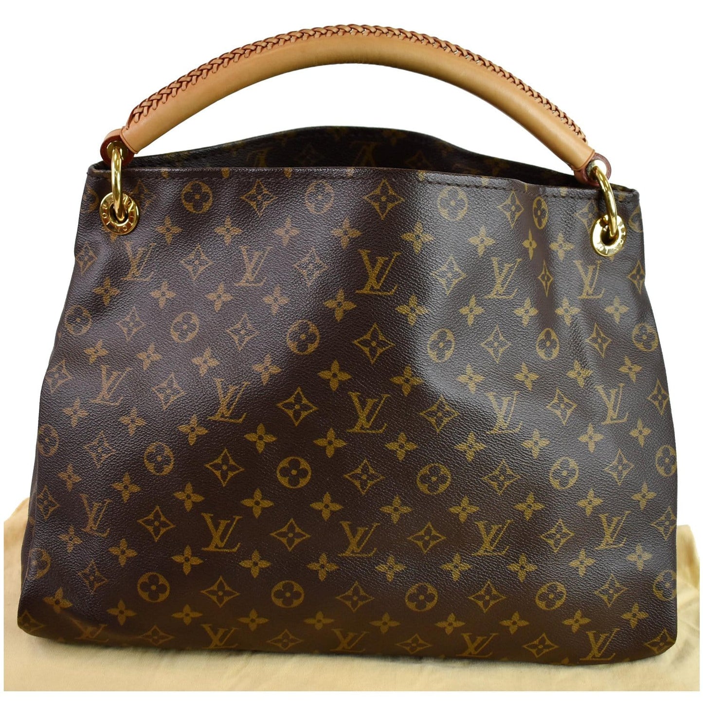 LOUIS VUITTON Artsy MM Monogram Canvas Shoulder Bag Brown