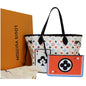 LOUIS VUITTON Game On Neverfull Monogram Canvas Shoulder Bag White