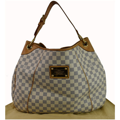 LOUIS VUITTON Galliera GM Damier Azur Shoulder Bag White