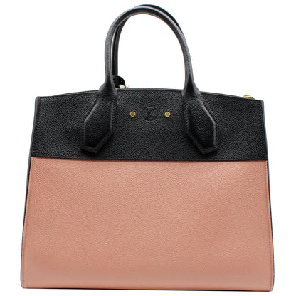 LOUIS VUITTON City Steamer MM Leather Shoulder Bag Magnolia