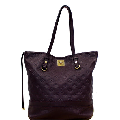 LOUIS VUITTON Citadine PM Monogram Empreinte Leather Shoulder Bag Plum