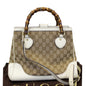 GUCCI Bamboo Diana GG Canvas 2Way Shoulder Handbag