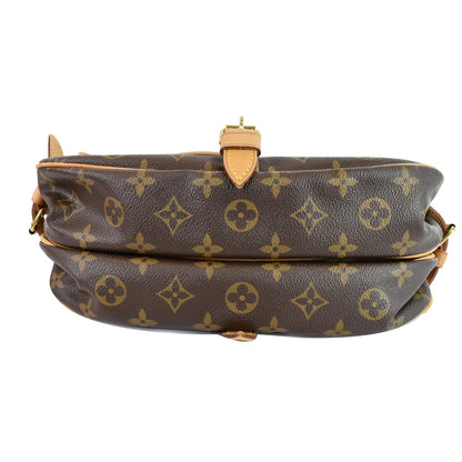 LOUIS VUITTON Saumur 30 Monogram Canvas Shoulder Bag Brown