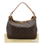 LOUIS VUITTON Delightful PM Monogram Canvas Shoulder Hobo Bag Brown