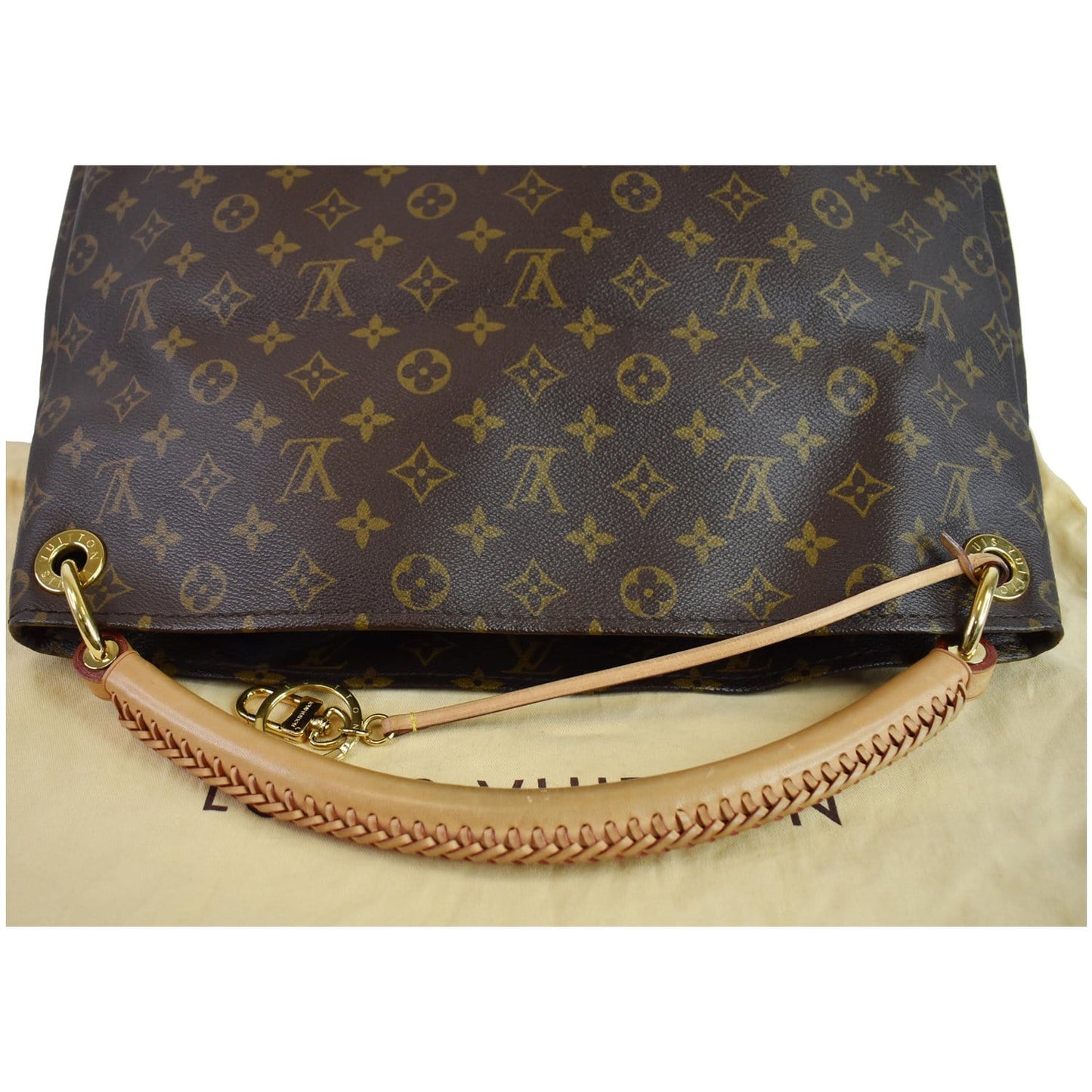 LOUIS VUITTON Artsy MM Monogram Canvas Shoulder Bag Brown