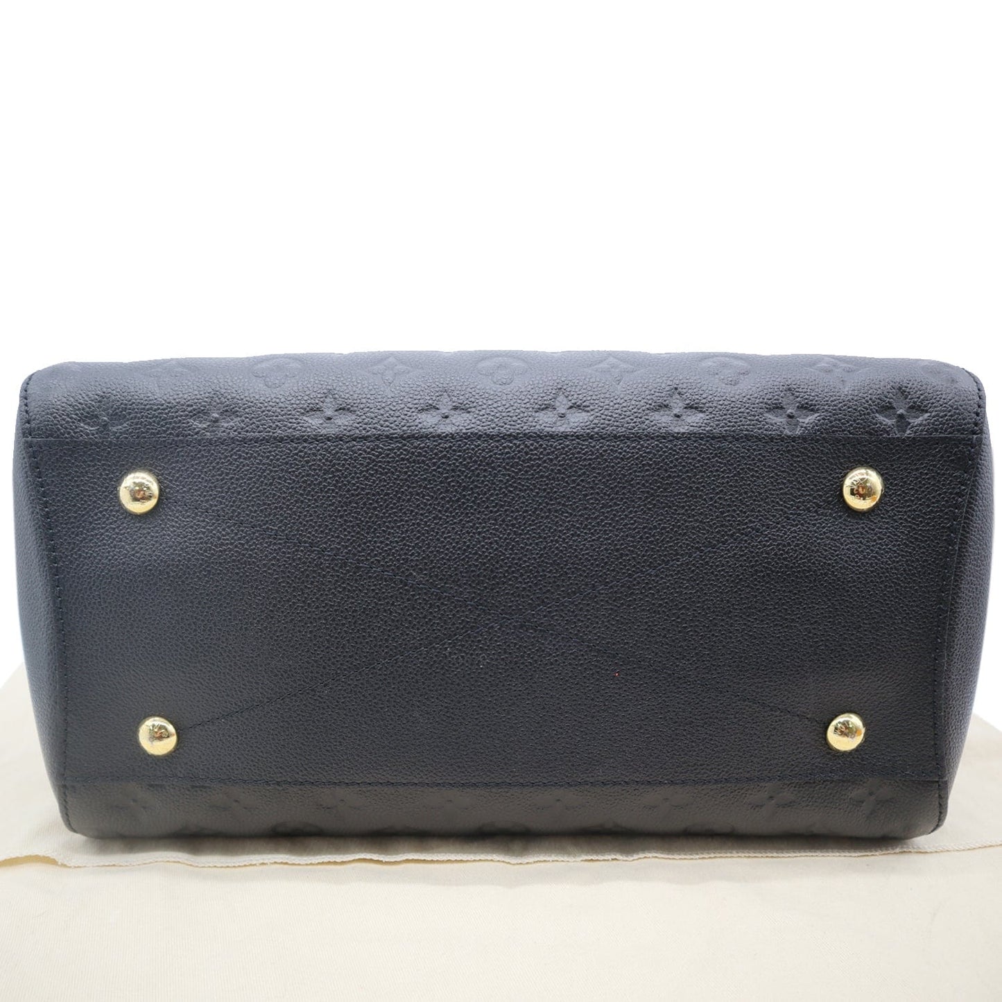 LOUIS VUITTON Montaigne GM Empreinte Leather Shoulder Bag Black