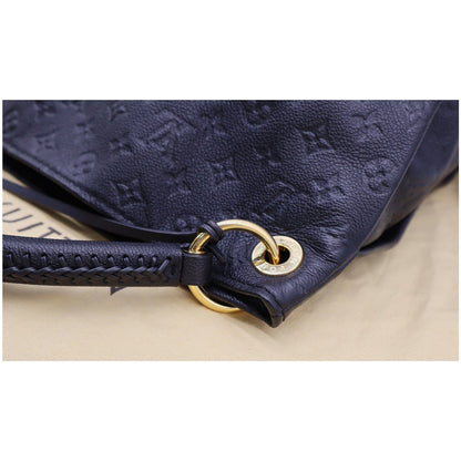 LOUIS VUITTON Artsy MM Empreinte Leather Shoulder Bag Black