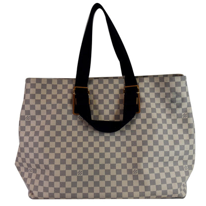 LOUIS VUITTON Beach Cabas GM Damier Azur Shoulder Bag White