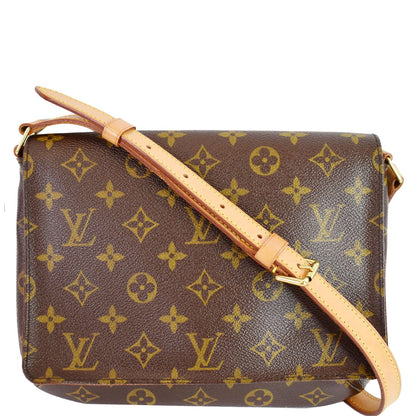 LOUIS VUITTON Musette Tango Monogram Canvas Shoulder Bag Brown
