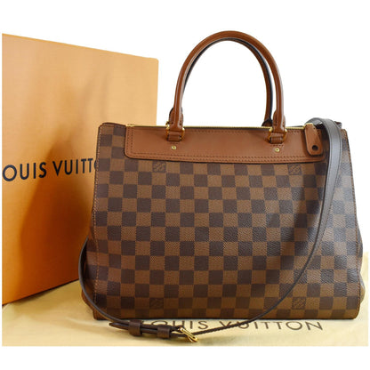 LOUIS VUITTON Greenwich Damier Ebene Shoulder Bag Brown