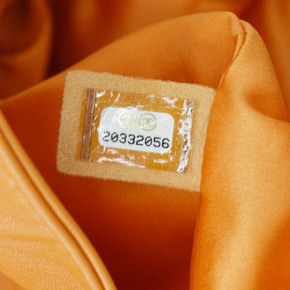 CHANEL Classic Flap Drawstring Quilted Lambskin Leather Shopper Shoulder Bag Orange - Hot Deals