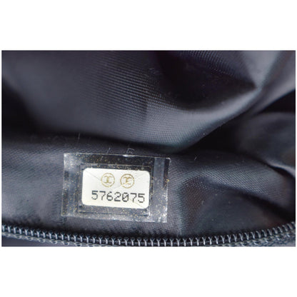 CHANEL Vintage Quilted Satin Tassel Shoulder Bag Black