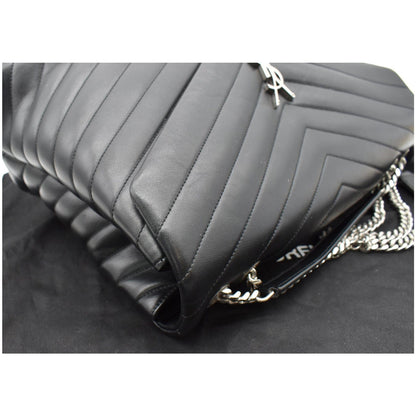 YVES SAINT LAURENT Large Loulou Matelasse Leather Chain Shoulder Bag Black