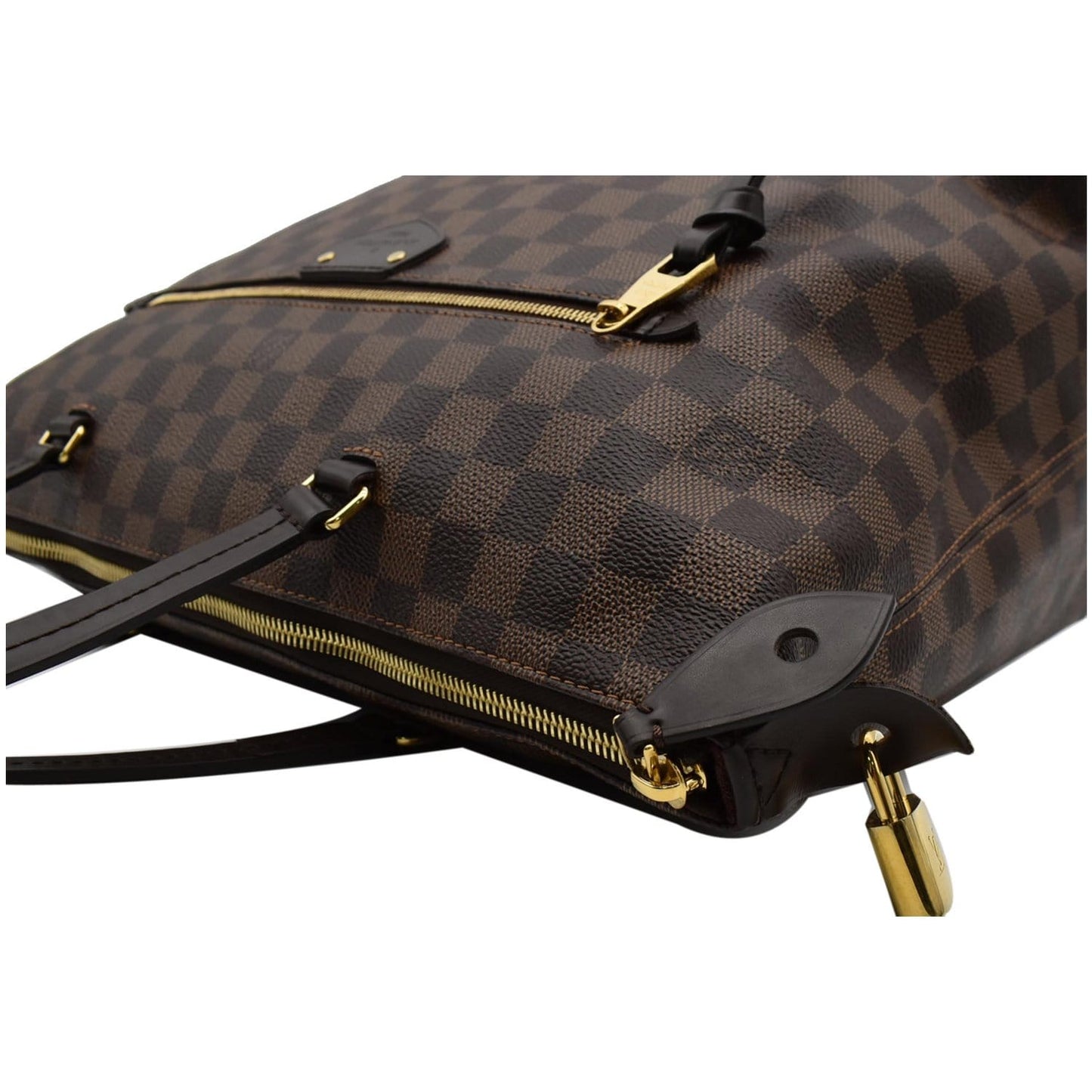 LOUIS VUITTON Iena MM Damier Ebene Shoulder Bag Brown