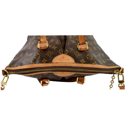 LOUIS VUITTON Palermo PM Monogram Canvas Shoulder Bag Brown