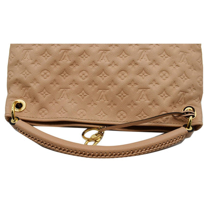 LOUIS VUITTON Artsy MM Empreinte Leather Shoulder Bag Dune