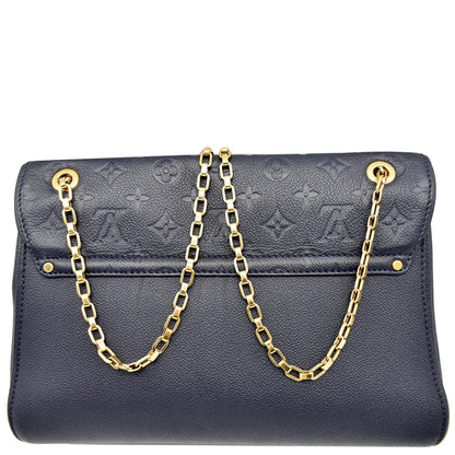 LOUIS VUITTON Saint Germain MM Monogram Empreinte Leather Shoulder Bag Marine Rouge