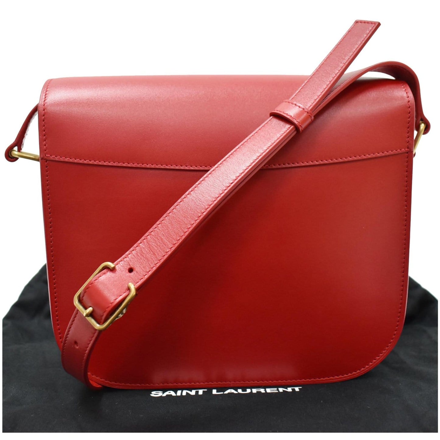 YVES SAINT LAURENT Betty Smooth Leather Shoulder Bag Red