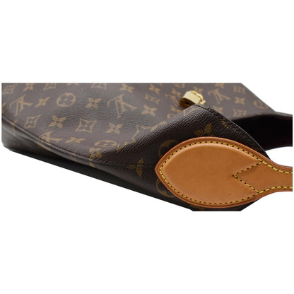 LOUIS VUITTON Flower Hobo Monogram Canvas Shoulder Hobo Bag Brown