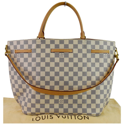 LOUIS VUITTON Girolata Damier Azur Shoulder Bag White