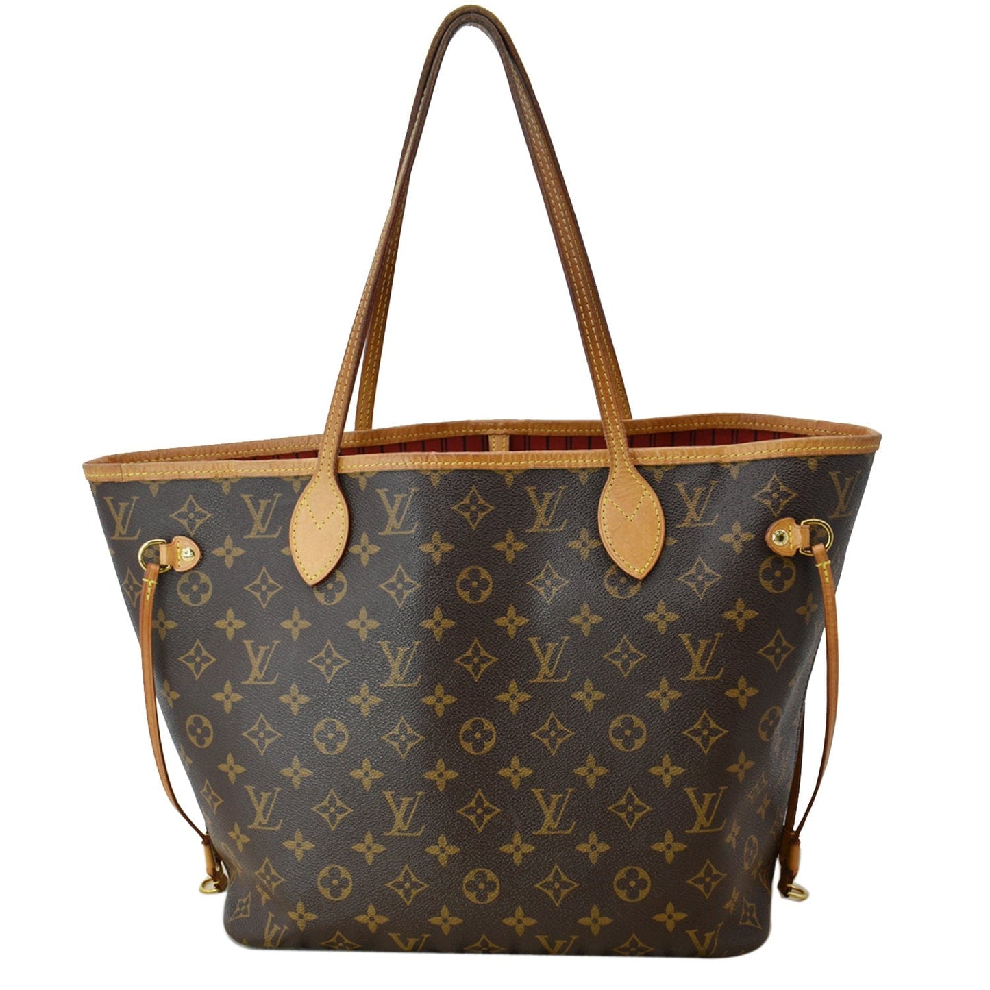 LOUIS VUITTON Neverfull MM Monogram Canvas Shoulder Bag Brown
