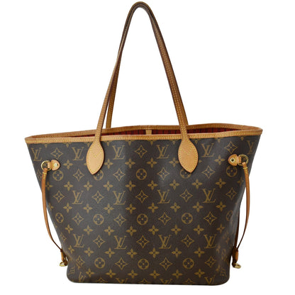 LOUIS VUITTON Neverfull MM Monogram Canvas Shoulder Bag Brown