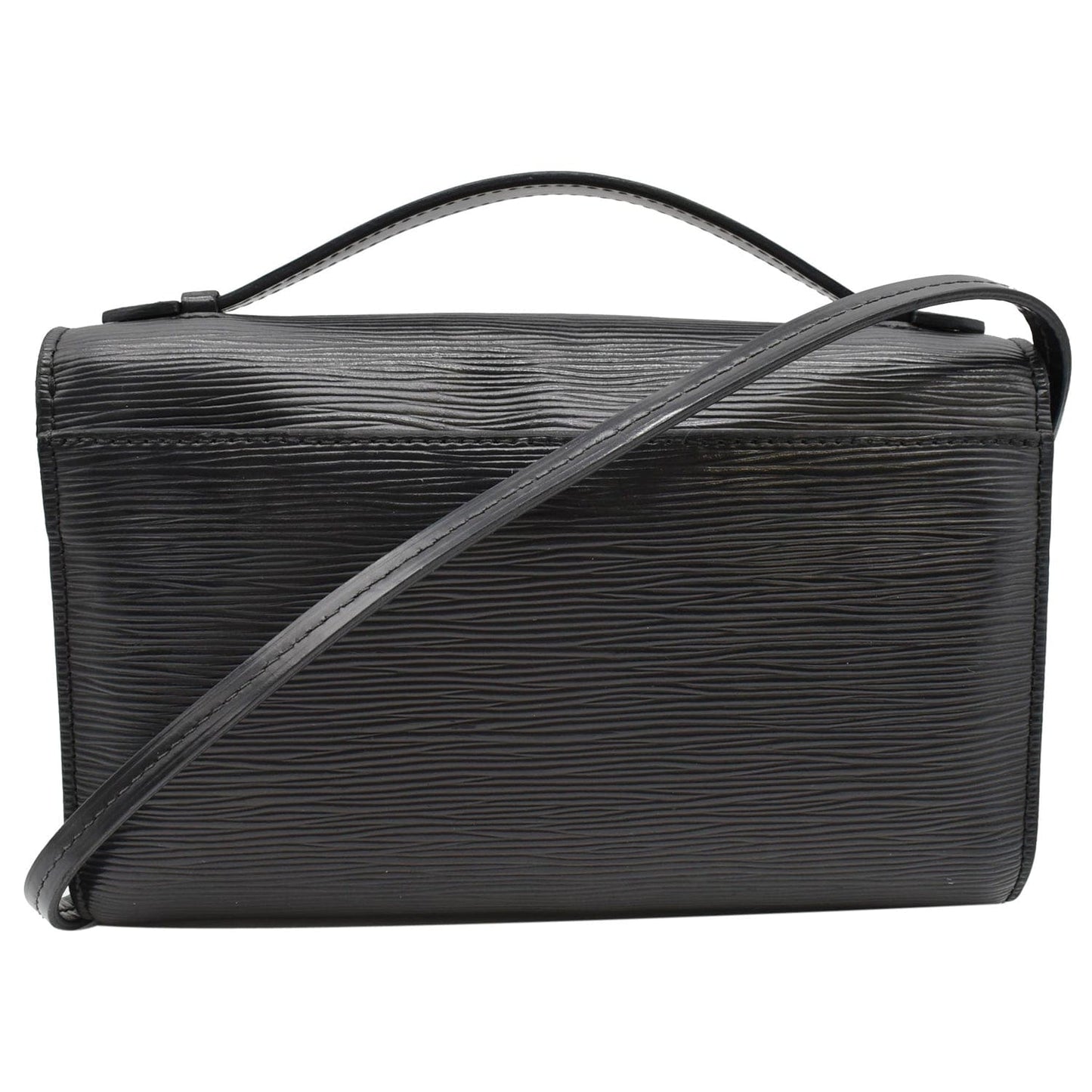 LOUIS VUITTON Clery Pochette Epi Leather Shoulder Bag Black