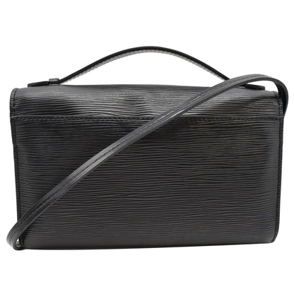 LOUIS VUITTON Clery Pochette Epi Leather Shoulder Bag Black