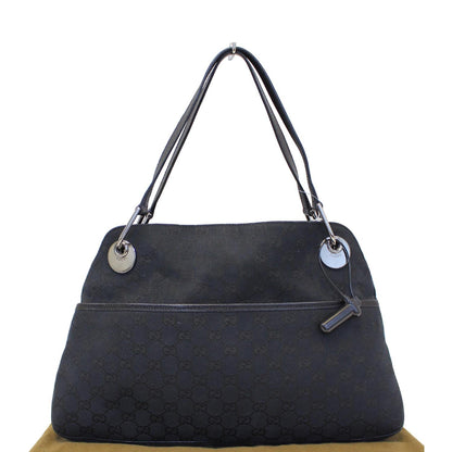 GUCCI GG Monogram Medium Eclipse Shoulder Bag Black