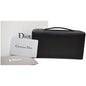 CHRISTIAN DIOR Bee Leather Pouch Clutch Bag Black