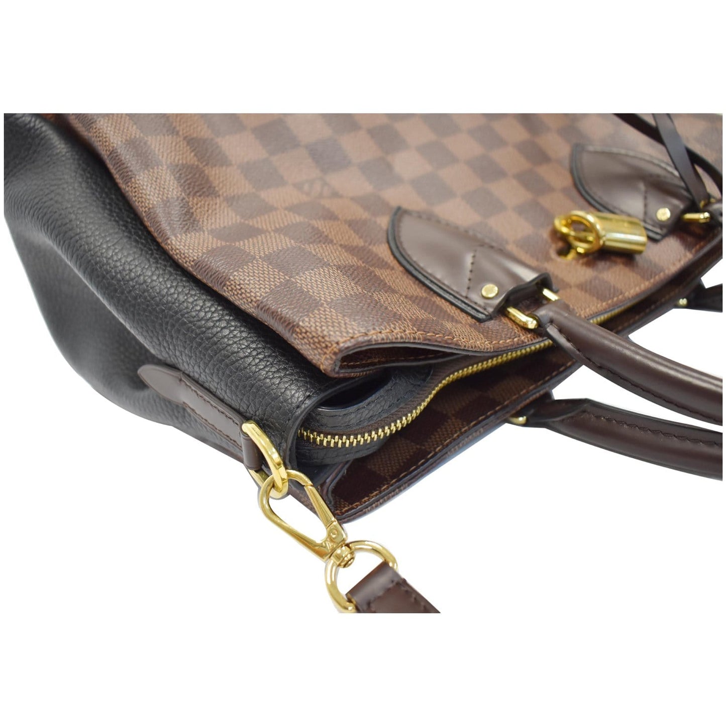 LOUIS VUITTON Normandy Damier Ebene Shoulder Bag Brown