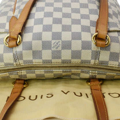 LOUIS VUITTON Totally PM Damier Azur Shoulder Bag White