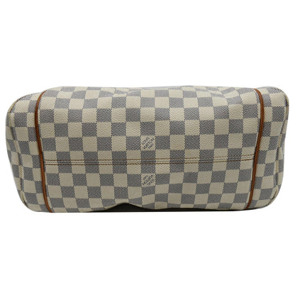 LOUIS VUITTON Totally MM Damier Azur Shoulder Bag White