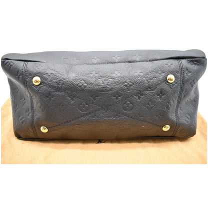 LOUIS VUITTON Artsy MM Empreinte Leather Shoulder Bag Black