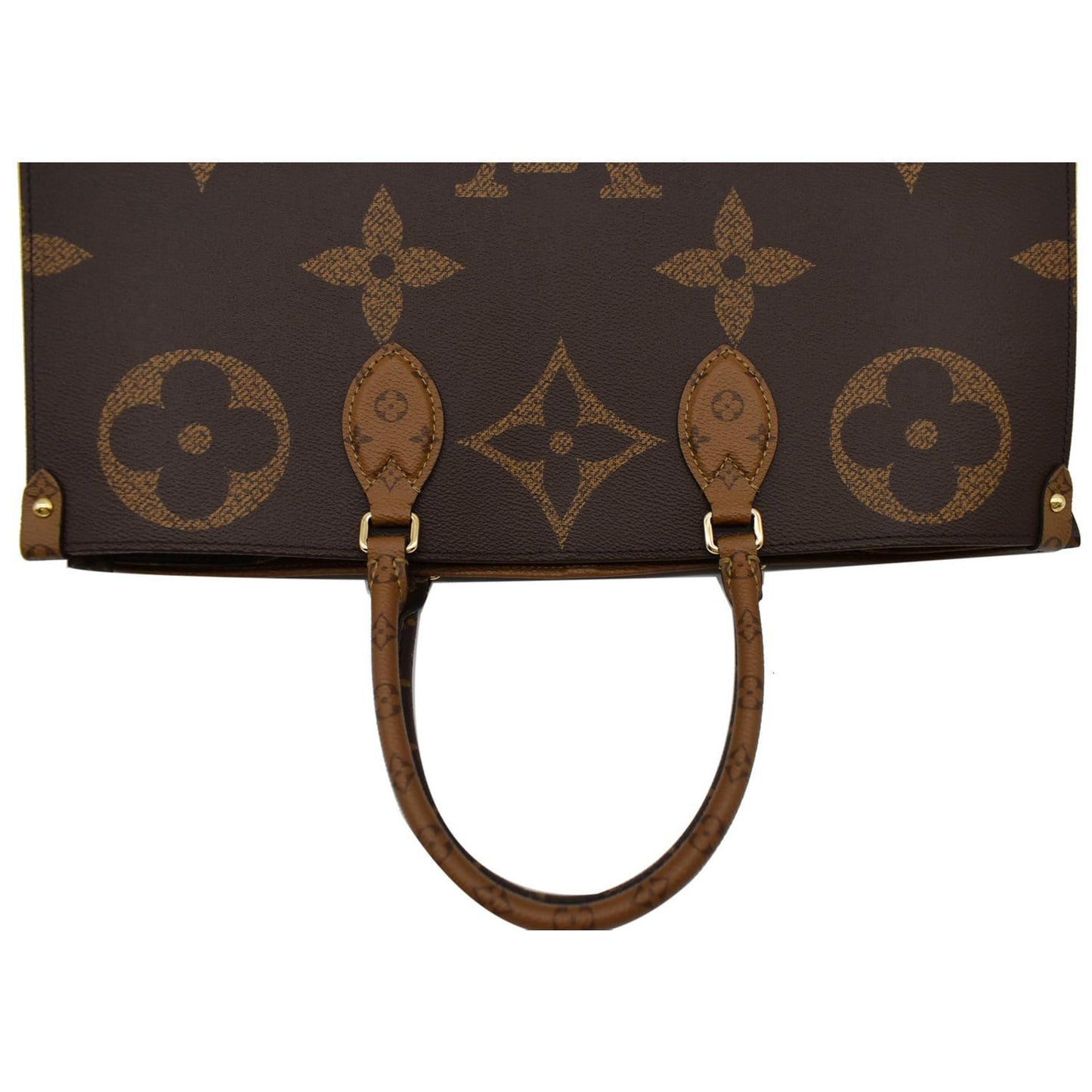LOUIS VUITTON Onthego GM Giant Monogram Canvas Tote Shoulder Bag Brown