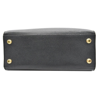 LOUIS VUITTON City Steamer MM Leather Shoulder Bag Noir