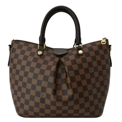 LOUIS VUITTON Siena MM Damier Ebene Shoulder Bag Brown
