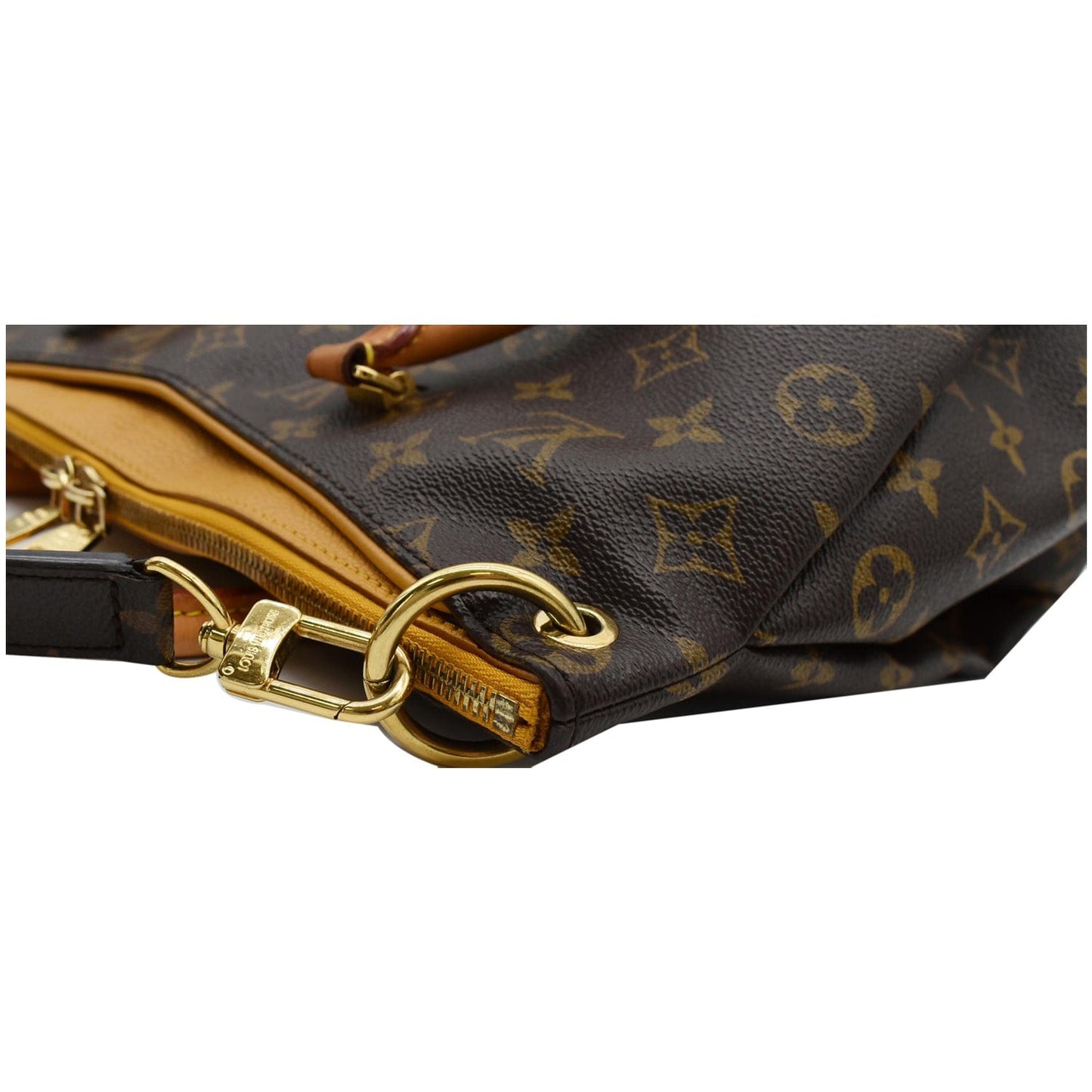 LOUIS VUITTON Pallas MM Monogram Canvas Shoulder Bag Brown