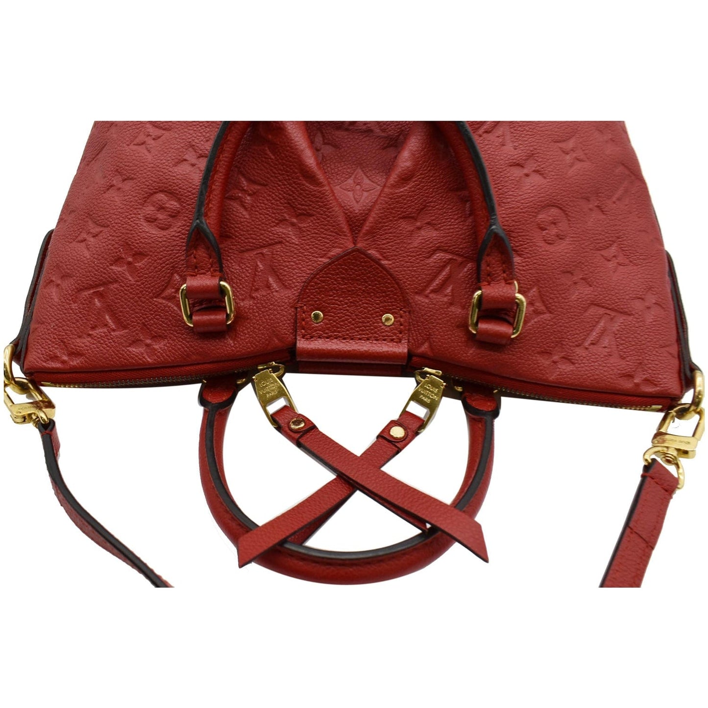 LOUIS VUITTON Mazarine PM Monogram Empreinte Shoulder Bag Red